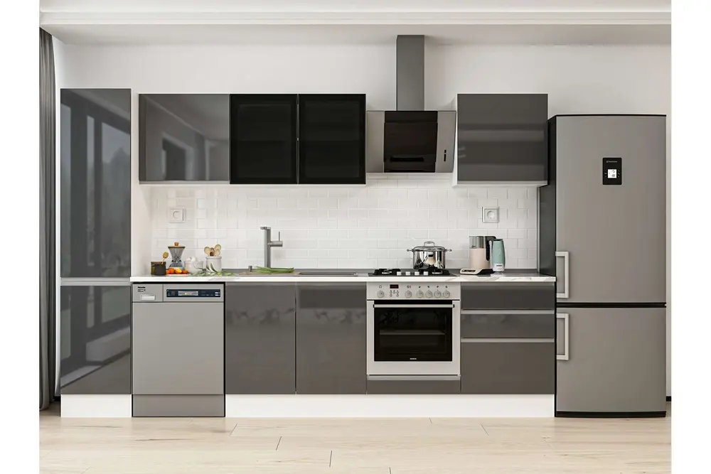 Alvinka 305X210 Cm Mutfak Dolabı, Mb E80B45S60 3 Antrasit Suntalam