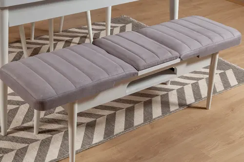 Sembol Açılır Bench, Beyaz Soho Gri