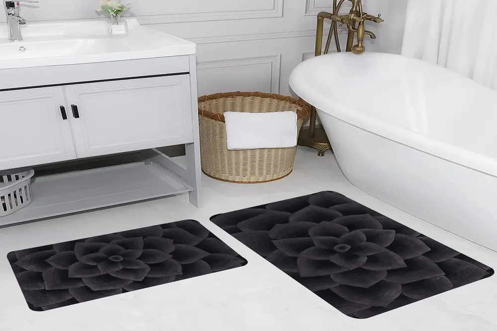 Rovigo Home Dijital Baskılı İkili Banyo Paspas Takımı Rvg5155