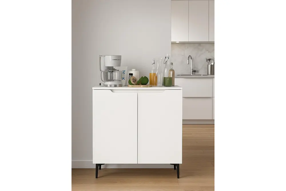 Olie 2 Kapaklı Erzak Kiler Dolabı, Beyaz, 90 Cm