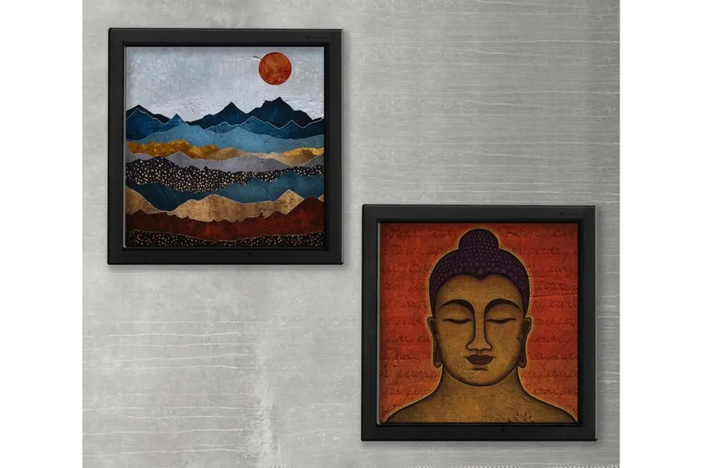 Ahşap Traverten Dokulu Buda Gün 2'Li