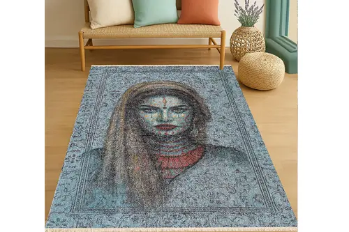 Mystic Portrait Halı, Dokuma Taban Halı, 344 Yng, 60X120 Cm