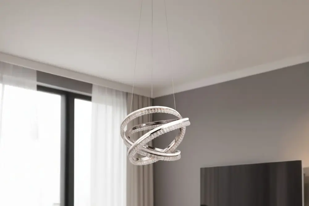 Esila Led Avize, Krom, 40 Cm