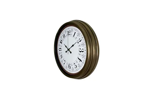 Eskitme Motifli Metal Duvar Saati 40 Cm