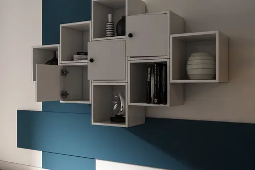 Leksa Modüler 9 Gözlü 3 Kapaklı Çok Amaçlı Raf Sistemi Ve Kitaplık