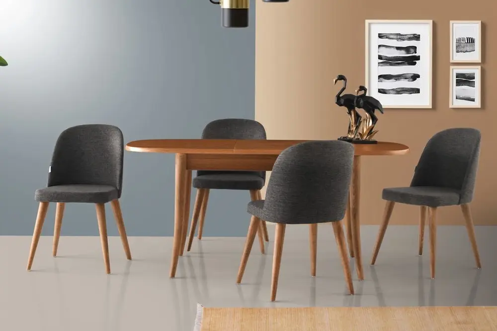 Sortie Oval Masa Ve Tuna Sandalye Takımı, 130X75