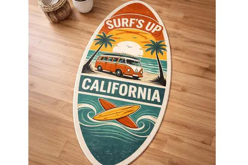 Surfs Up California Dokuma Taban Halı, 586 Yng 80X150 Cm