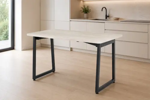 Biga Sabit Mdf Mutfak Masası, Siyah Traverten, 70X120 Cm