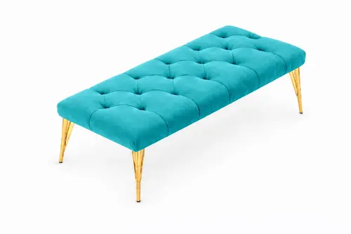 İdeal Puf, Turkuaz, Gold Metal Ayak