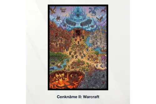 Miniaworks Cenknâme Iı: Warcraft Siyah Çerçeveli Poster 21X30
