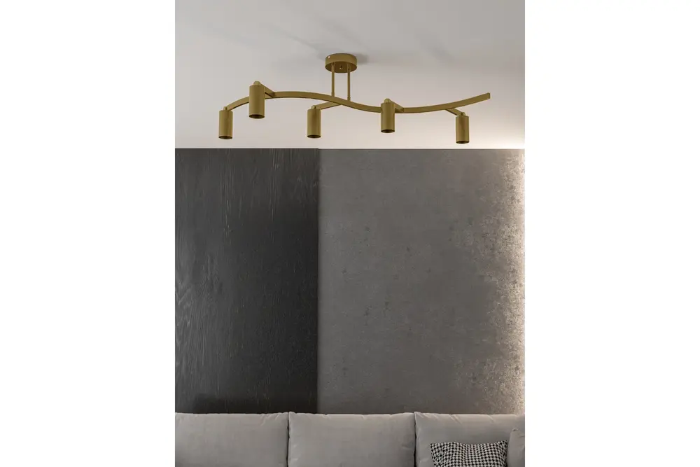 Solvia Beşli Spot Avize, Eskitme Metal, Silindir