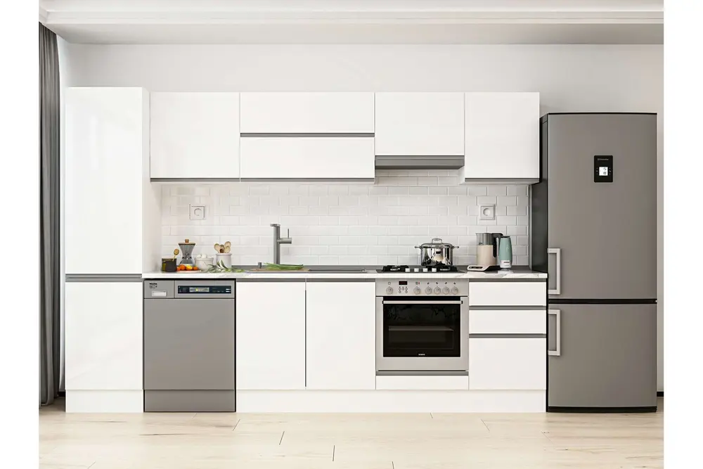 Alvinka 300X210 Cm Mutfak Dolabı, Mb E80B50S50 1 Beyaz Suntalam