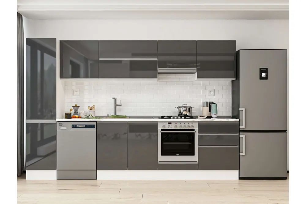 Alvinka 315X210 Cm Mutfak Dolabı, Mb E90B45S60 1 Antrasit Suntalam