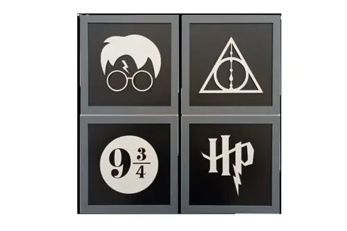 Harry Potter Dekoratif Tablo Dörtlü Set Siyah