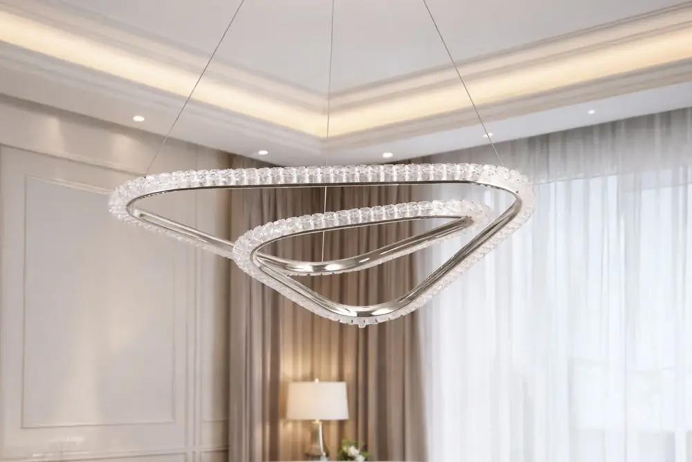 Sare Led Avize, Krom, 50 Cm