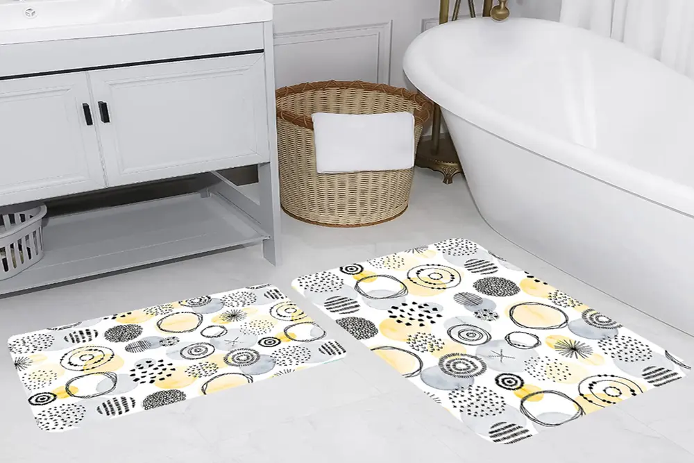 Rovigo Home Dijital Baskılı İkili Banyo Paspas Takımı, Rvg5257
