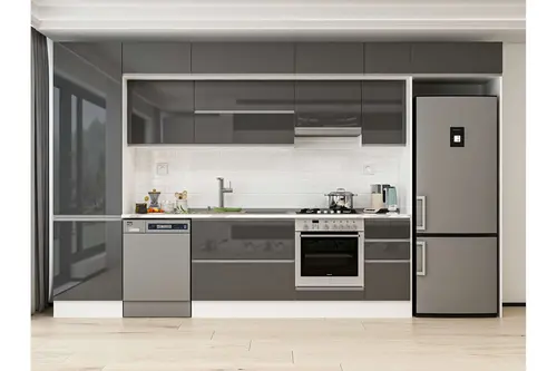 Alvinka 380X240 Cm Mutfak Dolabı, Mbb E80B60S40 1 Antrasit Suntalam