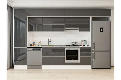 Alvinka 385X240 Cm Mutfak Dolabı, Mbb E90B50S45 1 Antrasit Suntalam