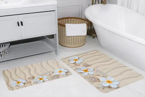Rovigo Home Dijital Baskılı İkili Banyo Paspas Takımı, Rvg5254