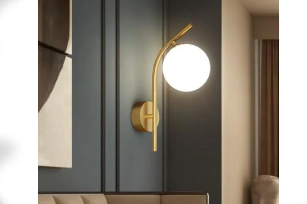 Modern Duvar Aplik, Eskitme Gold,