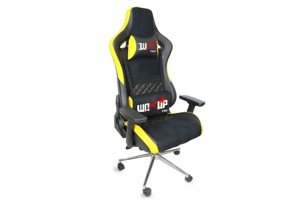 Gamer Swan Deri Kumaş Kol Ve Yükseklik Ayarlanabilir Oyuncu Koltuğu, Sarı