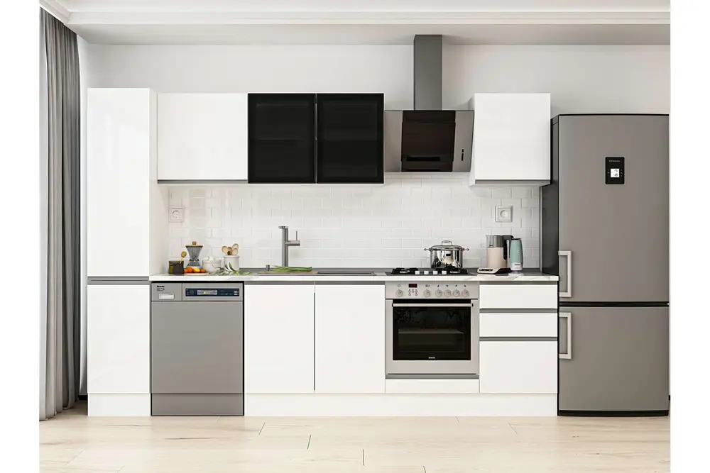 Alvinka 290X210 Cm Mutfak Dolabı, Mb E80B40S50 3 Beyaz Suntalam