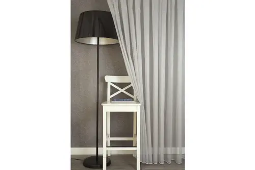 Massarelli Etamin Şantuklu Tül Gümüş 1-3 Sık Pile 100X260