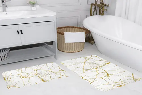 Rovigo Home Dijital Baskılı İkili Banyo Paspas Takımı Rvg5095
