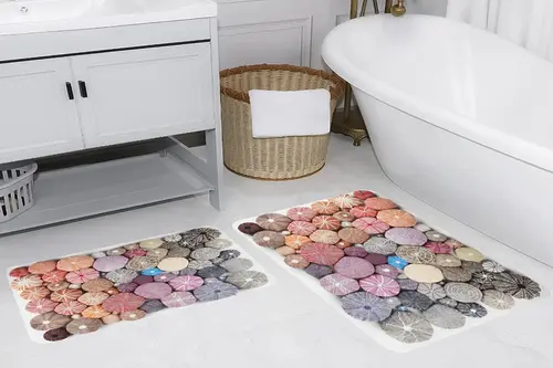 Rovigo Home Dijital Baskılı İkili Banyo Paspas Takımı, Rvg5259