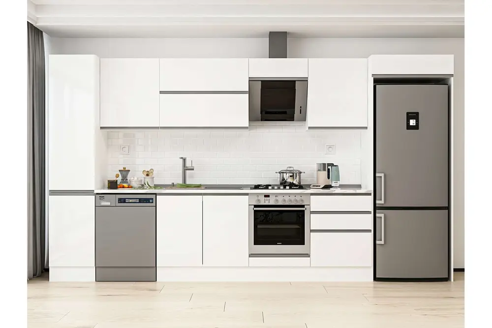 Alvinka 395X222 Cm Mutfak Dolabı, Mbb E90B45S60 2 Beyaz Suntalam