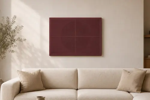 Aria Modern Dokulu Tablo, Bordo 50X70 Cm