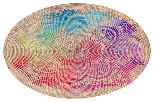Jüt Sisal Halı 104, Mor, 100X100