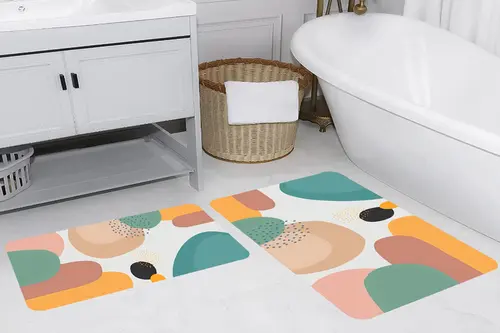 Rovigo Home Dijital Baskılı İkili Banyo Paspas Takımı, Rvg5266