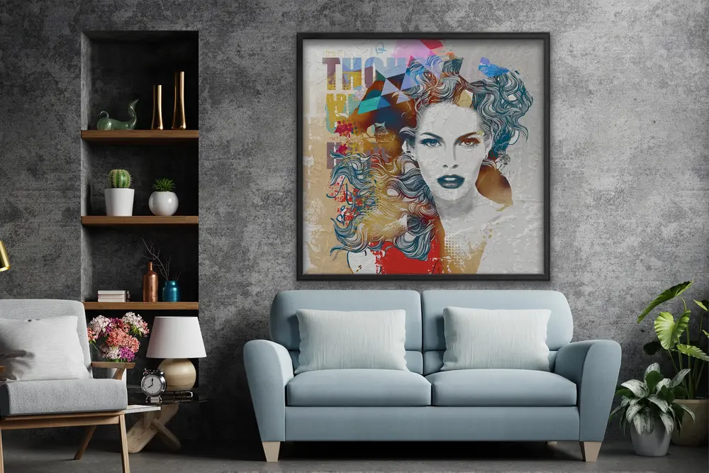 Ahşap Yağlı Boya Dokulu Tablo, Modern