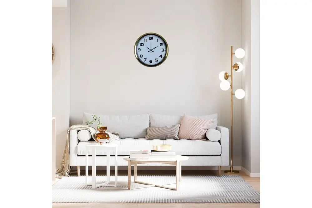 Aurelia Gold Metal Duvar Saati 40 Cm