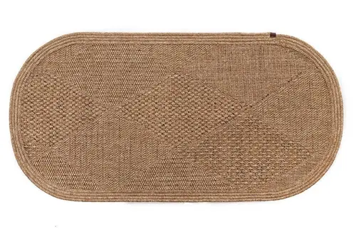 Boho Naturel Oval Jüt Taban Bohem Halı, 01, 40X60