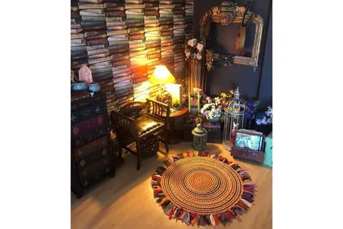 Milda Jüt Kilim, Yuvarlak, Hasır, Renkli, 120X120