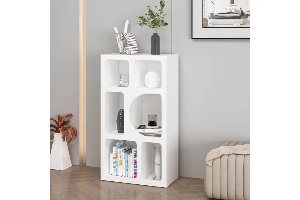Bohem Mebran Kitaplık, Beyaz, 90 Cm