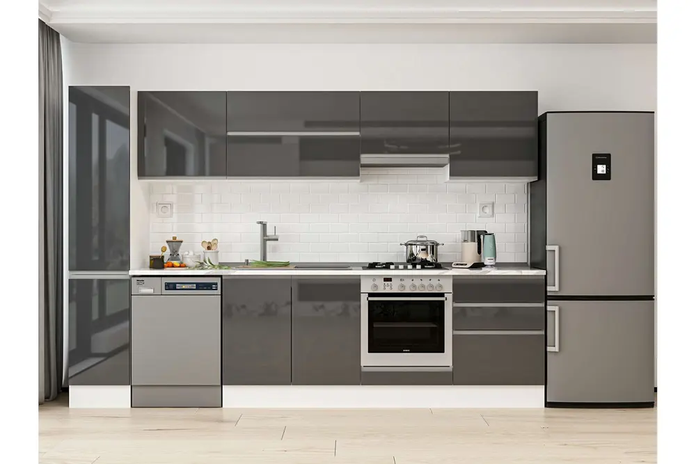 Alvinka 310X210 Cm Mutfak Dolabı, Mb E90B40S60 1 Antrasit Suntalam