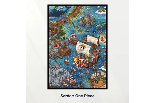 Miniaworks Serdar I: One Piece Siyah Çerçeveli Poster 21X30