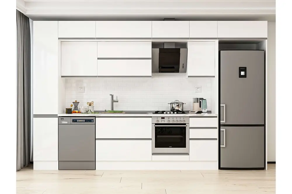 Alvinka 375X240 Cm Mutfak Dolabı, Mbb E90B40S45 2 Beyaz Suntalam