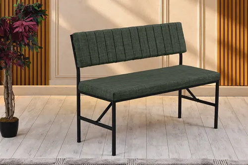 Melody 2 Kişilik Sırtlı Bench, Yeşil, 110 Cm