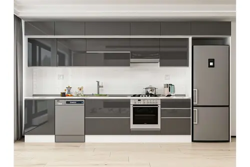 Alvinka 400X240 Cm Mutfak Dolabı, Mb E80S60S60 1 Antrasit Suntalam