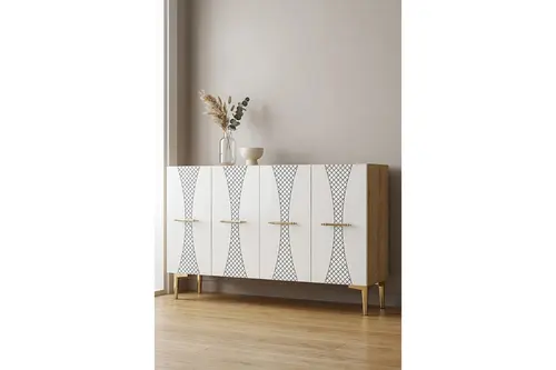 Slim Konsol Ve Tv Sehpası Safirmeşe Gold 120 Cm Ka1232Dg