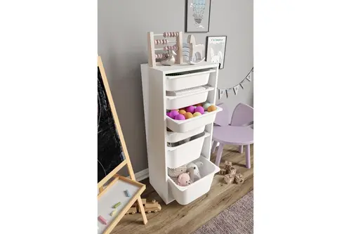 Baby Darling Large Mono Altı Sepetli Oyuncak Dolabı