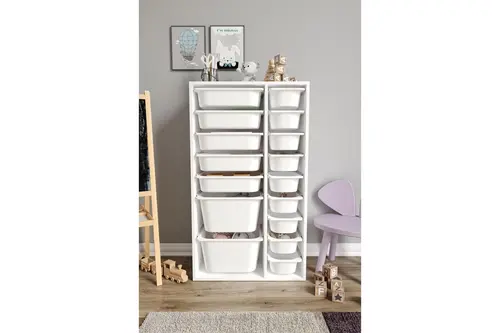 Baby Darling Xl Duo 16 Sepetli Oyuncak Dolabı