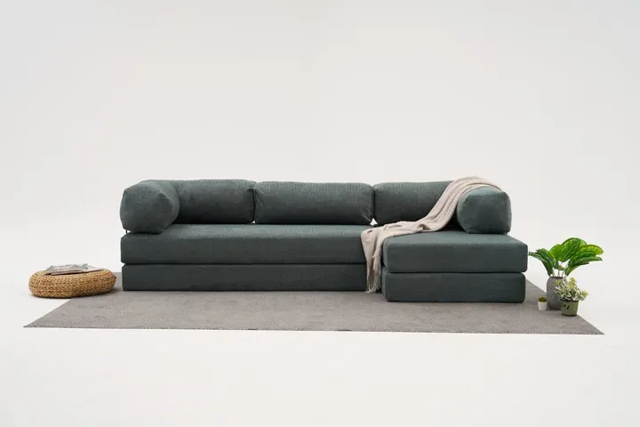 Comfort Serisi Yataklı Köşe Koltuk, Yeşil