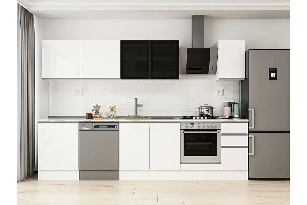 Alvinka 310X210 Cm Mutfak Dolabı, M E90S60S40 3 Beyaz Suntalam