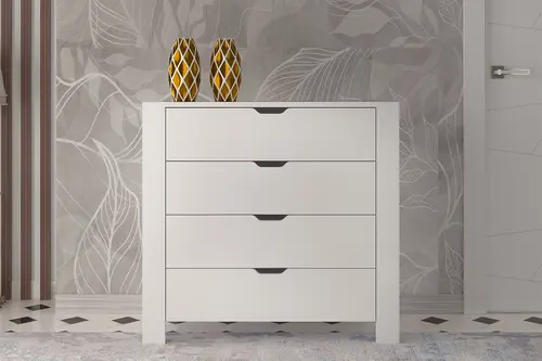 Duru Şifonyer 4 Çekmeceli Beyaz 90 Cm