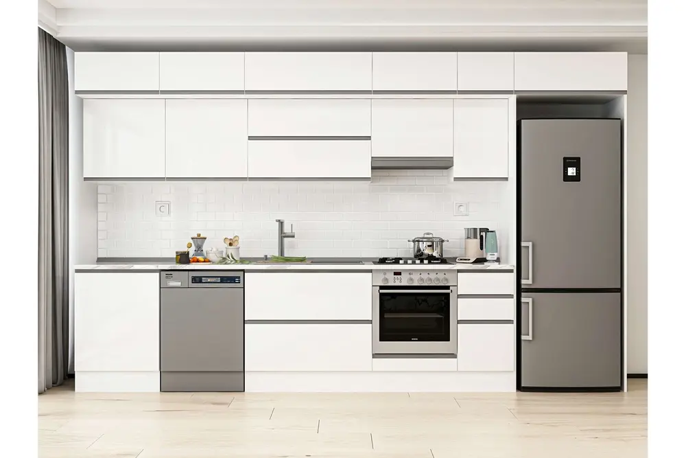 Alvinka 380X240 Cm Mutfak Dolabı, Mb E80S60S40 1 Beyaz Suntalam
